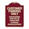 Signmission Customer Parking Unauthorized Cars Towed Away Owners Expense Alum Sign, 18" L, 24" H, BU-1824-24201 A-DES-BU-1824-24201 - alternate 1